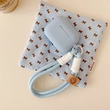 Simple Style Round Soft Liquid Silicone Cover For AirPods 1 2 3 4 Pro Pro2 Earphone Case Anti-Loss Lanyard Wrist Strap Protector