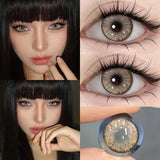 1Pair Colored Lenses for Eyes with Prescription Green Brown Contacts Lenses Natural High Quality Lenses Beauty Pupils