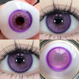 1 Pair Purple Beauty Colored contact lenses For Eyes Halloween Makeup Lens Pupils Fashion Big Eye Lenses Myopia Lenses