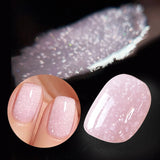 10ml Snow Glitter Gel Nail Polish Pink Milky White Jelly Sequins  Semi Permanent Nails Art Design Varnish Manicure