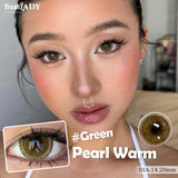 1 Pair Pearl Warm Series Colored Contact Lenses Natural Brown Pupils Eyes Contact lenses Blue Soft Contacts 14.20mm