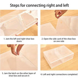 6pcs Transparent Shoe Boxes Stackable Shoe Storage Case Dustproof Plastic Shoes Box Shoes Sneaker Furniture Organizers Boxes