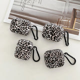 Leopard Print Earphone Case For Airpods Pro 2 USB C Silicone Protective Cover For Apple Airpods 3 3rd Generation Shell With Hook