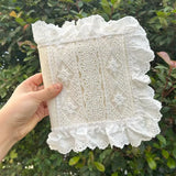 A5 Book Jacket, Lace Lace, High Aesthetic Book Cover, Adapt To The Manual Ledger, Fabric Protective Cover,