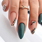 24pcs Red French Press on Nails with Rhinestone Bow Design Long Almond Fake Nails Tips Wearable False Nail Set Finished Manicure