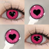 2PCS Cosplay Contact Lenses Little Devil Contacts Halloween Color Contact Lens Crazy White Eye Lenses Anime Make Up Lenses