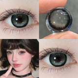 2pcs New Colored Contact Lenses for Eye Anime Eye With Degree Black Contacts Lenses Halloween Pupils Makeup Contact