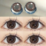  1 Pair Korean Color Contact Lenses For Eyes with Diopters Brown Eye Lenses High quality beauty pupil free shipping