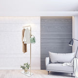 Modern Metal Coat Rack with Marble Base - 3-Hook Freestanding Entryway Organizer for Jackets, Hats, Bags, Umbrellas & Scarves