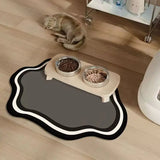 Minimally Designed Pet Feeding Mat Cat and Dog Absorbent Anti Slip Cat Bowl Mat Durable Natural Rubber Floor Mat Feeding Mats