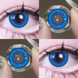 2pcs Color Contact Lenses Anime Golden Yellow Purple Pupil 6months Halloween Cute Eye Circle Lens 14.2mm