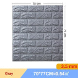 10 Pcs 3D Peel and Stick   Wall Stickers Home Decor Living Room Waterproof Foam Vinyl PVC 70X77CM Self Adhesive Panels Wallpaper