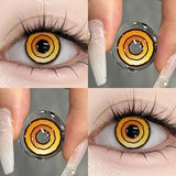1Year 2Pcs New Cosplay Colored Contact Lenses Myopia Anime Cyber Gray Color Contacts with Power Foggy White Halloween
