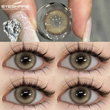 1 Pair Blue Colored Contact Lenses for Eyes Natural Brown Contact Lenses Fashion Lenses Brown Eye Lens Softlenses