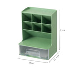 Simple Pen Holder With Drawer Multifunction Desktop Organizer Stationery Storage Box Student Office Desk Decorations
