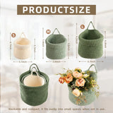 3pcs Kitchen Wall Mounted Storage Net Pocket Fruit Vegetable Wall-mounted Storage Bag Handmade Multifunctional Decoration Basket