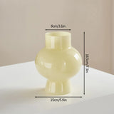 Nordic Glass Flower Bottle Ins Decorative Green Vases Hydroponic Pot Flowers Vase Desk Home Ornament