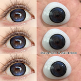 1 Pair(2pcs) Glitter Star Brown Colored Contact Lenses 14.5mm Large Diameter Dramatic Blue Lenses Natural Black Lens