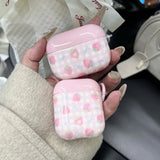 Sweet Pink Strawberry Grid  Pattern Cute Transparent Fruit Pendant Earphone Protection Case For AirPods 1 2 3 4 Pro 2 Soft Cover