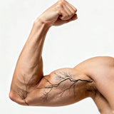 1 Sheet Arm Black Lightning Tattoo Sticker Waterproof Lasting Temporary Tattoo