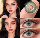 1 Pair Green Lenses Colored Contact Lenses Natural Looking Year Fashion Contact Lenses for Eyes Soft Contact Lens Color Eye Lens