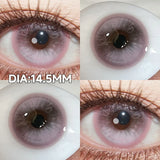 2pcs Half-Year Blue Colored Contacts Big Diameter High Moisture Lenses for Summer Cosplay Role