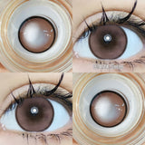 2pcs Natural Green Contact Lenses fo Eyes Beauty Color Pupils Makeup Color Eye Lenses Big Diameter Myopia Lenses