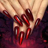 24Pcs Black Y2k Fake Nails with Diamond Halloween Long Almond False Nail Butterfly Design Wearable Oval Press on Nails Tips