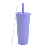 700ml,Double-Layer Straw Cup/MUG,Drinkware,Environmentally Friendly Plastic,Large Diameter,Transparent Milk Tea Cup,Holiday Gift