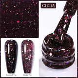 10ml Gold Glitter Gel Nail Polish Crystal Semi Permanent Soak Off UV Gel Varnish Nail Art Manicure Base Top Coat