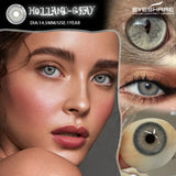 2Pcs Natural Color Contact Lenses Brown Contacts Gray Beautiful Pupils Blue Eye Lenses Yearly Green Beauty Makeup Lens