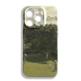 Ink Green Landscape Painting Oil Painting Case for IPHONE 16 15 14 13 PRO MAX 15PLUS 11 12 Pro Acrylic Hard Mobile Phone Cover