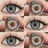 New 1pair Natural Color Contact Lenses for Eyes Blue Lenses Gray Pupils Lens Brown Lense Yearly Cosmetic Green Contacts