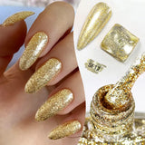 7ml Auroras Glitter Nail Polish No Need of UV/LED Lamp Nail Supplies Vernis White Pink Silver Pearl Effect for Nails