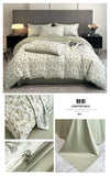 Flower Printed Duvet Cover Set Satin Silk Bed Cover Sets for Summer Queen/King Size Silky plumones de cama Coolling Bedding Set