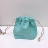5Pcs Color Drawstring Pouches Portable Gift Blank Bags For DIY Cotton Hemp Bags Jewelry Display Packaging Storage