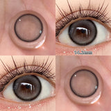 2PCS/Pair Olive Green/Light Blue/Light Brown Korean Style Natural Hazel Colored Contact Lenses With Prescription Women