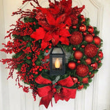 Christmas Wreath for Front Door Red Gold Window Wall Door Decorations Christmas Garland Ornament Guirnalda Navidad