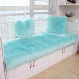 Grey Plush Sofa Cushion Long Plush Simple Winter Anti Slip Mat European Style Thickened Encryption Warm and Dustproof Sofa Towel