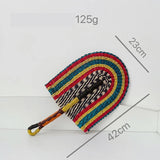 Seagrass Fan Braided Grass Woven Wall Hanging Straw Fan Decoration Vietnamese Fan Decor For Coastal Theme Cultural Enthusiasts