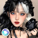 Sweety Anime Cosplay Colored Contact Lenses Myopia Small Pupil Lens 2Pcs 6-Month Disposable Soft Makeup Color Contacts
