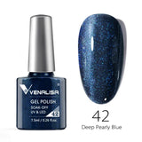 Nail Gel Polish 7.5ml HEMA/TPO FREE Red Sparkle Sequin Gel Nails Beautiful Semi Permanent Soak Off UV LED Gel Polish