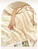 Throw Blankets for Couch Gift for Girls Women Comfortable Plush Cozy Faux Rabbit Fur Warm Fleece Soft Sofa Cover Blanket Camping