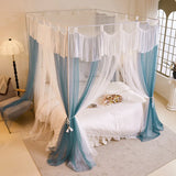Summer Mosquito Net for Home Decor with Bracket Princess Palace Bed Tent for Girls Canopy 1.2m 1.5m 1.8m 2m Bed