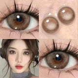 1pair Natural Gray Color Contact Lenses Cosmetic Softlens 14.2mm