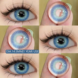 1 Pair Colored Contact Lenses for Eyes Doll Eye Cosmetics Blue Contact Lenses Fashion Lens Eye Makeup Yearly Use
