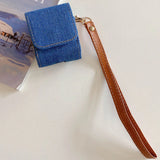 New Denim Cloth Pattern Earphone Bag For AirPods 1 2 3nd Gen For AirPods Pro 2 Case Luxury With Anti-lost Lanyard Protector
