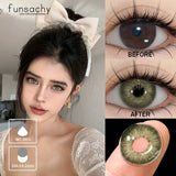 1 pair Colorcon Contact Lenses for Eyes Black Lenses Beautiful Cosmetic Pupil Blue Lenses Big Eyes Contacts Lens Yearly