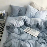 Nordic Princess Pink Bedding Set Girls Boys Single Double Size Flat Sheet Duvet Cover Pillowcase Bed Linens Home Textile