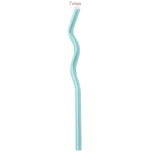 Wavy Colorful Clear Drinking Straw High Borosilicate Glass Straw Glass Tube Party Bar Drinkware Reusable Glass Straws